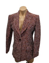ANTONIO BERNARDI Multicolor Tweed Jacket w/ Notched Lapels - Size 42 - $225.00