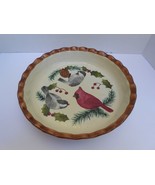 Sonoma Knollwood genuine pie pan plate Native birds ceramic cardinal pin... - £17.40 GBP