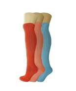 3 Pack Slouch Socks Cotton Colorful Heavy Knee High Scrunch Socks Size 9-11 - £13.37 GBP
