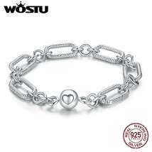 Real 925 Sterling Silver Bracelet New DIY Clips Bracelet For Women Origi... - $91.50