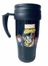 Marvel Comics Avengers Black Travel Coffee Mug VTD - £12.85 GBP