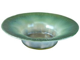 c1920 Tiffany Favrille Green Opalescent Iridescent Art Glass Bowl - £594.96 GBP