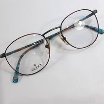 Gucci GG 1241 FB9 eyeglasses frame 50-20-140 blue brown round women&#39;s gl... - $199.40 CAD