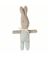 Micro Rabbit Plush Toy-Fabric Style Soft Rabbit Doll, Light/blue Gingham... - $59.00