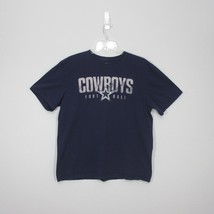 Dallas Cowboys Football T-Shirt Blue Silver XL - £5.26 GBP