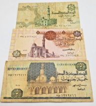 3 BANKNOTES  LOT FROM EGYPT ~ Circulated - $4.94