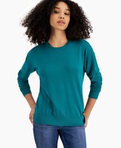 Calvin Klein Womens Long-Sleeve Crewneck Sweater, Small, Jewel Green - $43.53