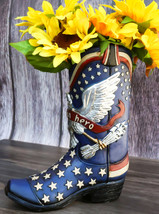Patriotic Blue Western Stars American Hero Great Seal Eagle Cowboy Boot ... - £31.46 GBP