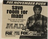 Mad Tv Print Ad Vintage Fox TPA2 - £4.72 GBP