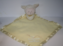 Kids II Thank Heaven Angels Yellow Lamb Sheep 12&quot; Security Blanket Lovey... - $14.95