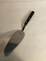 Vtg EKCO Forge Stainless Solid Spatula Narrow Pie Black Handle - £14.91 GBP
