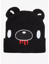Mori Chak Gloomy Bear Black 3D Ears Knit Beanie Hat - £19.52 GBP