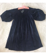 Luxe MARC JACOBS Tunic Dress Navy Blue Flowers Embroidered 3/4 sleeve A-line S/M - $79.00