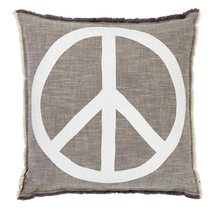Santa Barbara Design Studio Accent Pillows Pure Designs Tan Fringed Throw Pillow - £41.37 GBP