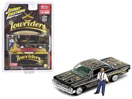 1961 Chevrolet Impala Lowrider Black with Graphics and Diecast Figure Limited E - $29.75