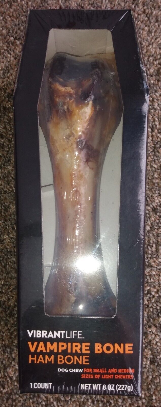 Vibrant Life Vampire Ham Bone Dog Chew Toy 8 oz New In Box Sealed - $7.00