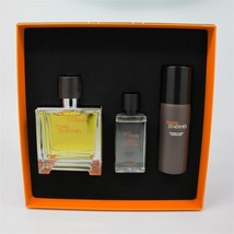 TERRE D&#39;HERMES by Hermes Set: 75 ml Parfum Spray, 1.35 oz A/S &amp; 1.6oz Shave Foam - £73.79 GBP