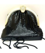 Vintage La Regale Sequin Purse Shimmery Black Small Evening Shoulder Bag - $16.61