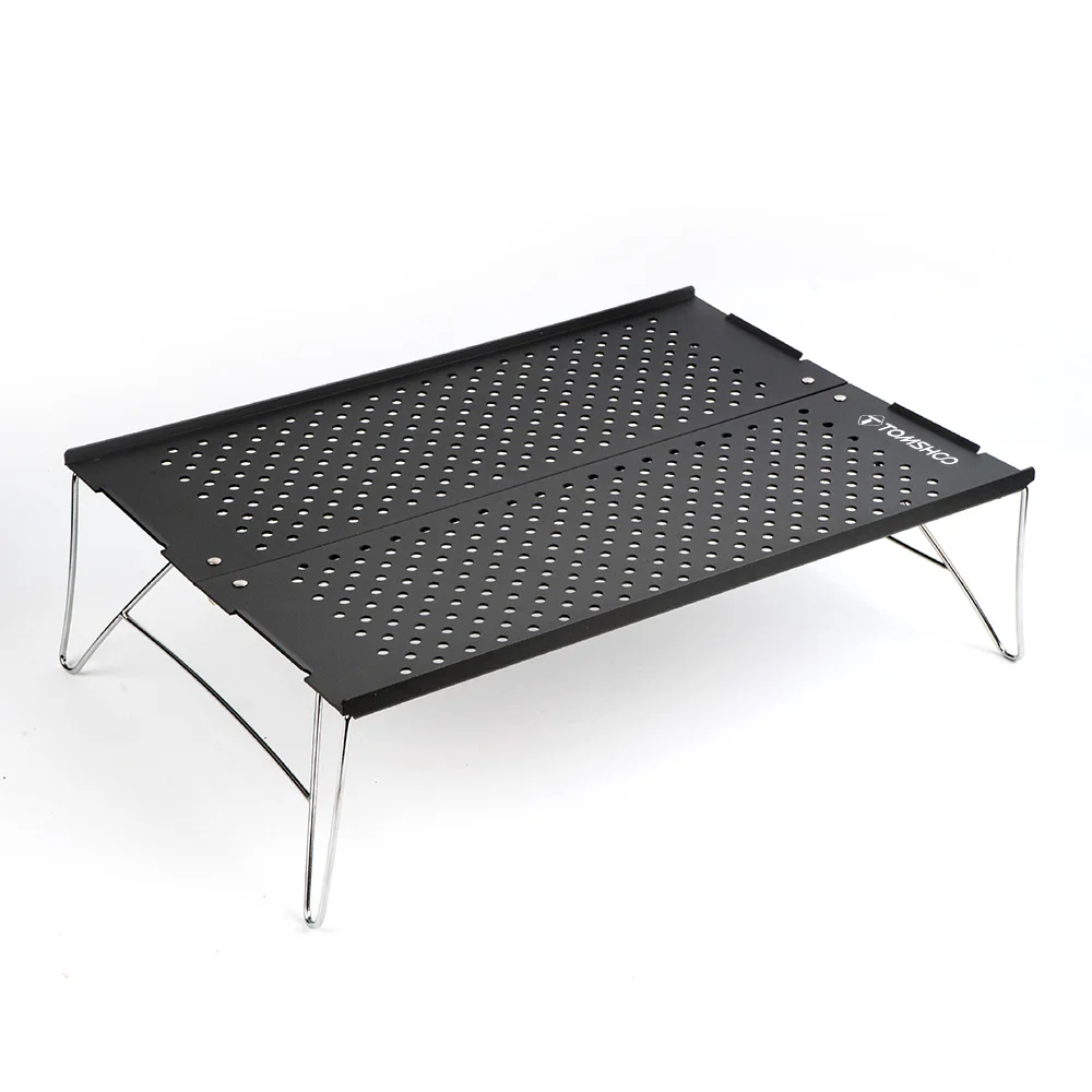 Tomshoo Mini Outdoor Camping Table Small Folding Table Outdoor Metal For Camping - £21.26 GBP+