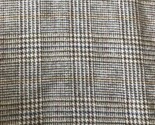 Tan and Blue Houndstooth Wool fabric clothing or crafts 1 7/8&quot; X 60&quot; - $30.56