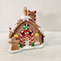 Partylite Gingerbread Christmas House Tealight Candle Snow Village Cotta... - $24.18