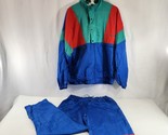 Erima Vintage Track Suit Primary Colors Jacket Pants Matching Germany 90... - $58.04