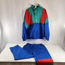 Erima Vintage Track Suit Primary Colors Jacket Pants Matching Germany 90... - £46.25 GBP