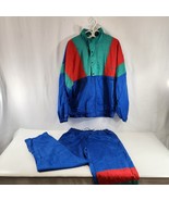 Erima Vintage Track Suit Primary Colors Jacket Pants Matching Germany 90... - £45.64 GBP