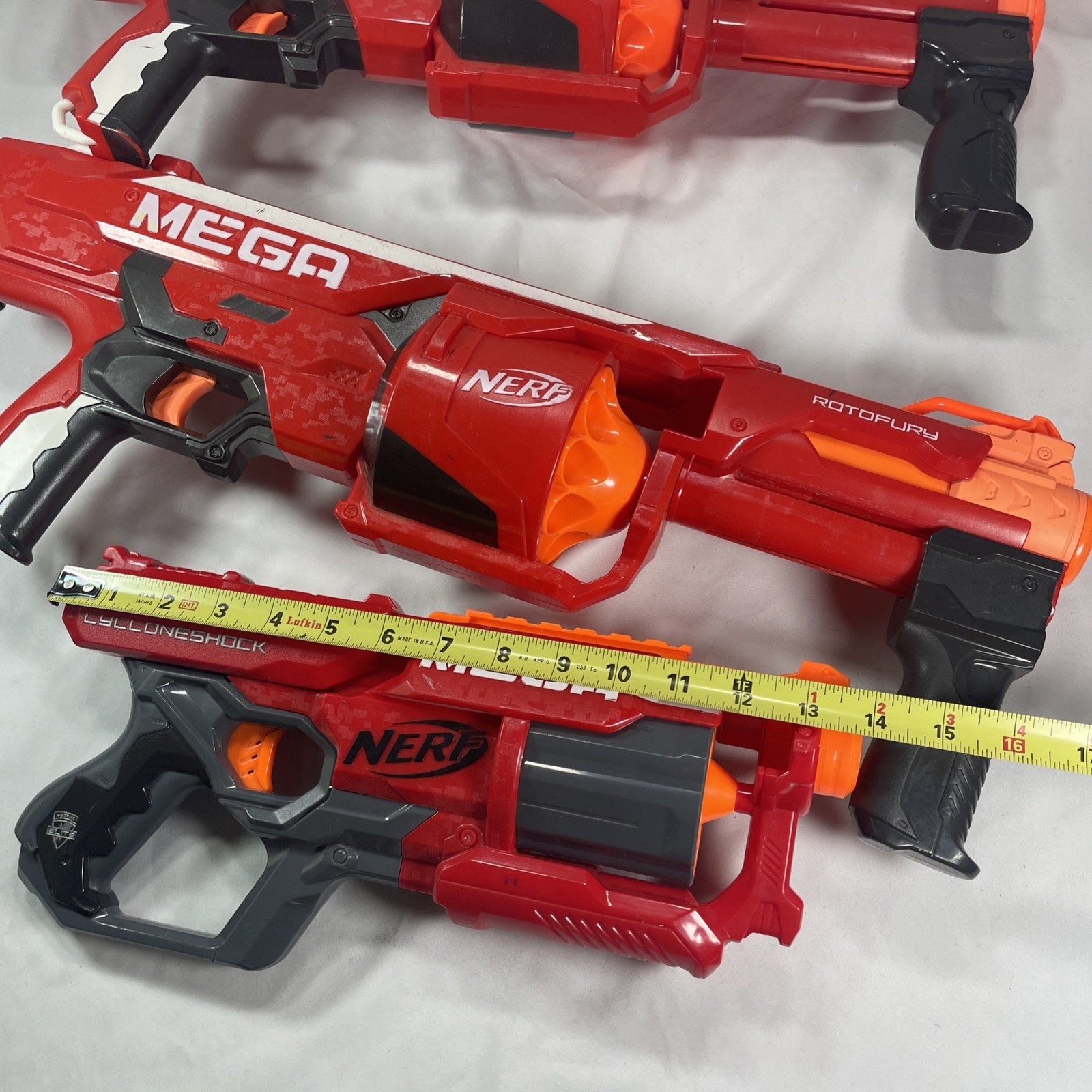 3 NERF GUNS Mega CYCLONESHOCK & ROTOFURY Series Pre Owned - WORK - (NO Bullets) Item image 11