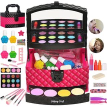 Kids Makeup Kit For Girl, 42 Pcs Kids Washable Makeup Set, Real Makeup Kit For T - £41.01 GBP