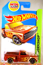 2014 Hot Wheels #161 Hw Workshop-Heat Fleet Custom &#39;69 Chevy Pickup Orange w/Pr5 - £11.34 GBP
