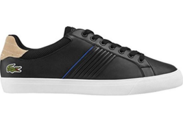 Lacoste Black Leather Court Sneaker FAIRLEAD, Style# 117 1 CAM, Men's Size 8/42 - £117.25 GBP