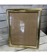 Vintage Solid Brass 8x10 Photo Freestanding or Wall Hanging Picture Fram... - $19.80