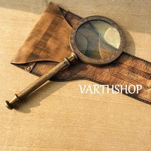 Antique Vintage Brass Magnifying Glass Vintage Nautical Gift Table Home Decor - £46.35 GBP