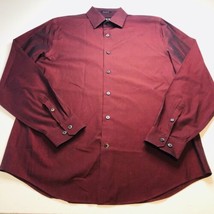 1MX Express Mens Dress Shirt Blood Red Size Medium (56642) Modern Fit Comfort - £6.03 GBP