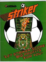 Striker Pinball Machine FLYER Original 1982 Soccer Sports Retro Game 8.5... - $8.90