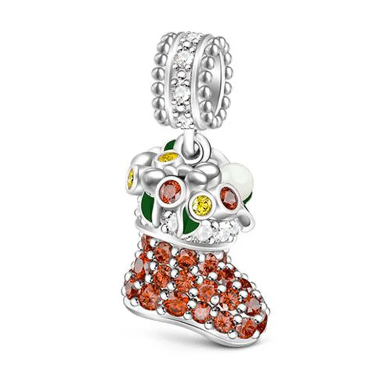 Sporting New christmas gift red A snowman reindeer  diy Bead fit original charms - £24.04 GBP