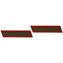 Vanguard Usmc Us Marine Corps Service Stripes 2 Patch Set Pair Green &amp; Red Bar - £11.62 GBP