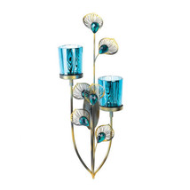 PEACOCK PLUME WALL SCONCE - $709.71 MXN