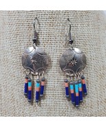 Vintage Earrings Tribal Sterling Silver Dream Catchers 2.25 Inch Dangle ... - $14.50
