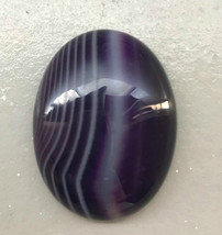 Purple Banded agate 40x30mm, 30x40mm stone cab cabochon, stripe - £5.46 GBP