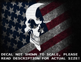 Half Face Skull Cut Vinyl Decal Sticker US Made US Seller - £5.30 GBP+