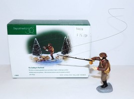 Dept 56 FLY-CASTING In The Brook #56633 New England Village Series In Box - £16.31 GBP