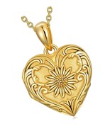 Sunflower/Rose/Daisy Heart Locket Necklace That to - £120.94 GBP
