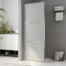 vidaXL Walk-in Shower Wall with Frosted Glass, 72x40 inches, ESG and Aluminum - $366.99
