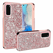 For Samsung S20 Plus 6.7&quot; Deluxe Glitter Diamond Electroplated Case PINK - £4.68 GBP
