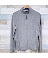 Vineyard Vines Saltwater 1/4 Zip Pullover Gray Pique Pima Cotton Boys XL 18 - $39.59