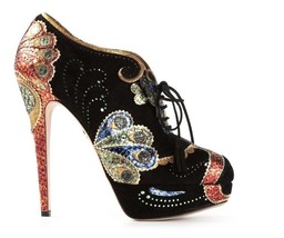 CHARLOTTE OLYMPIA &#39;ORIENT EXPRESS&#39; PYTHON/SUEDE/METALLIC Size 35 5 - £199.83 GBP