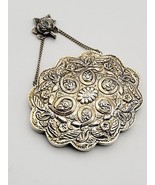 Antique Bedo 900 Silver Turkish Hang Wall Mirror Oval 4.5&quot; - $1,681.38 MXN