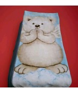 Vintage Novatex Teddy Bear Angel Snap Buttons Zip Up Baby Blanket - $297.00